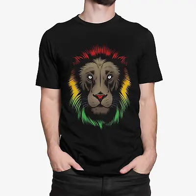 £8.50 • Buy Reggae Lion Mens T-Shirt Jamaican Bob Jamaica