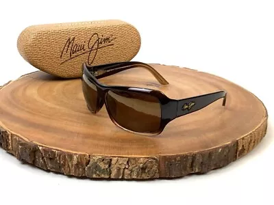 Maui Jim Sunglasses Womens Palms MJ 111 01 Brown Polarized Size 63 15 115 Italy • $139