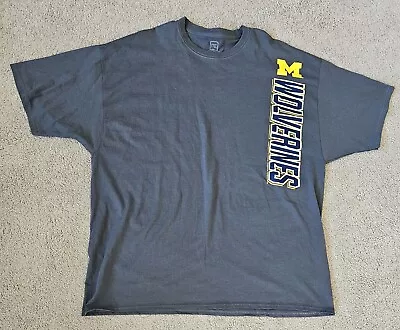 Mens Michigan Wolverines Short Sleeve Gray Tee Shirt.  Size 3XL. • $10