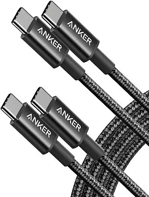 $53 • Buy Anker 6ft Black Nylon USB-C To USB-C Cables (2 Pack) FREE EXP POST