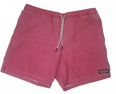 Vineyard Vines Swim Board Trunks Shorts Pink Men's Large Logo EUC • $15.89