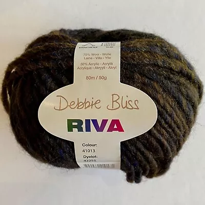 Debbie Bliss  Riva 14ply Dark Brown Multi #13 - 70% Wool 50g Balls $9.95 • $9.95