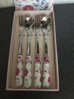 £34.99 • Buy Cath Kidston Pressed Flowers Cake Cutlery New