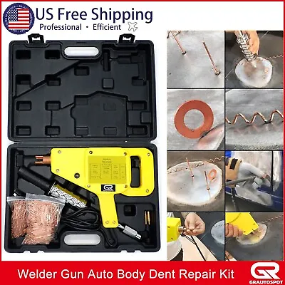 800VA Stud Welder Spot Welder Gun Dent Puller Kit Auto Body Dent Repair W/Hammer • $129.92