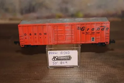 Roundhouse N Scale 50ft Plugdoor Boxcar D&RGW #61703 • $8.95