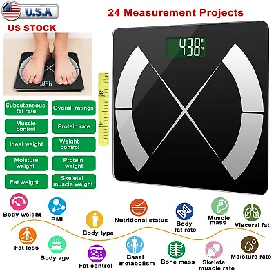 $25.49 • Buy Smart Body Composition Scale Fat Monitor Digital APP Scale BMI Health Analyzer