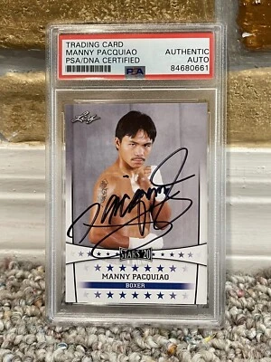 $299.88 • Buy 2020 LEAF MANNY PACQUIAO SIGNED AUTO CARD #15 PHOTO PROOF PSA Mayweather NR!
