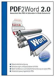 PDF 2 Word 2 By Bhv Distribution GmbH | Software | Condition Good • £2.41