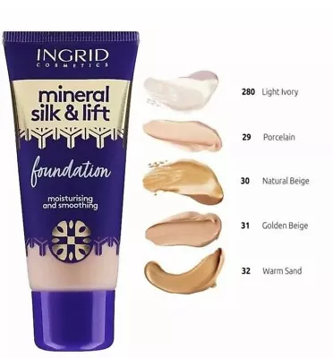 VERONA INGRID MINERAL SILK LIFT MAKE UP FOUNNDATION LONG LASTING 16h • £7.95