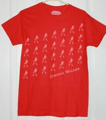 New Johnnie Walker Scotch Whisky Cotton Tshirt Small Red Promo Advertising Merch • $18.53