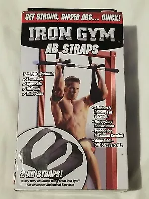 IRON GYM AB STRAPS Heavy Duty For Abdominal Exercises ADJUSTABLE  PADDED • $31