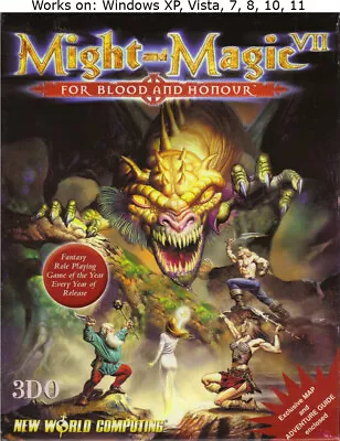 Might And Magic VII 7 For Blood And Honor PC Game 1999 Windows 7 8 10 11 • $22