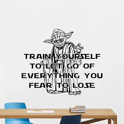 Star Wars Wall Decal Master Yoda Quote Vinyl Sticker Movie Poster Decor 141crt • $29.97