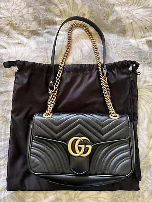 $3495 • Buy Gucci GG Handbag Marmont Small Matelassé Shoulder Bag As New