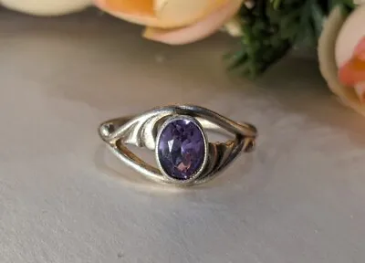 Vintage Soviet Sterling Silver 875 Russian Ring Alexandrite Size 10 • $69.90