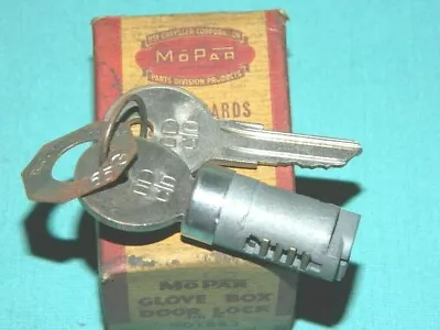 NOS Mopar 1941-1942 Chrysler & Desoto Glove Box Cylinder And Key Set See Details • $14.99