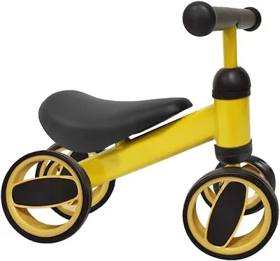 Kids Balance Tricycle 3 Wheel Ride-on Bike Trike Pedal Free Baby Toddler -Yellow • £23.99