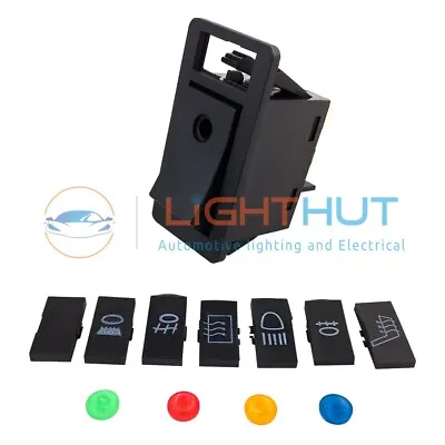 12V 20A Multi Function On Off SPST Rocker Switch + Symbols & Lenses Illuminated • £4.95