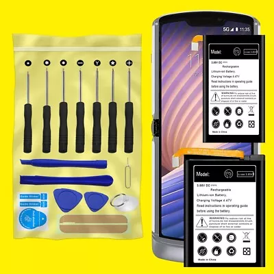 F Motorola Razr 5G (2020) XT2071 Durable 1355mAh Main + 1645mAh Sub Battery Tool • $98.23