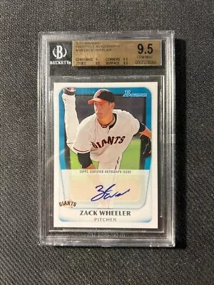 2011 Bowman Prospects  Zach (Zack) Wheeler  Auto Autograph BGS 9.5 • $79.99