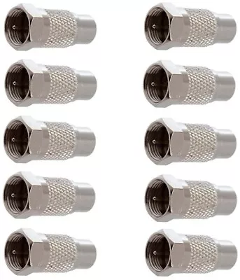10 Pcs F Type Male To RCA Female Coax Coaxial Cable Adapter Connector Converter • $15.95