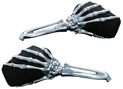 $172.24 • Buy Kuryakyn Skeleton Hand Mirrors W/Chrome Stems & Black Heads (1759)