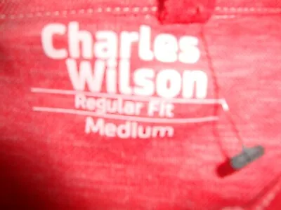 Charles Wilson Short Sleeve Polo Shirt  CORAL NEW Tags  UK REG FIT MEDIUM SUPERB • £12.99