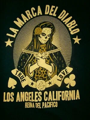 LOS ANGELES CALIFORNIA LA Marca Del DIABLO 6538 HOLLYWOOD BLVD TAG SZ L T-Shirt • $31.97