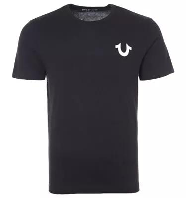 £26.99 • Buy Men's True Religion Buddha Logo Back Print Crew Neck T-Shirt In Black