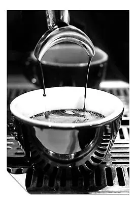 Black & White The Art Of Making Espresso Coffee Poster Wall Art Home Decor • £9