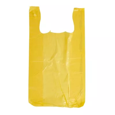 Yellow Plastic T-Shirt Shopping Bags - Case Of 1000 • $44.99