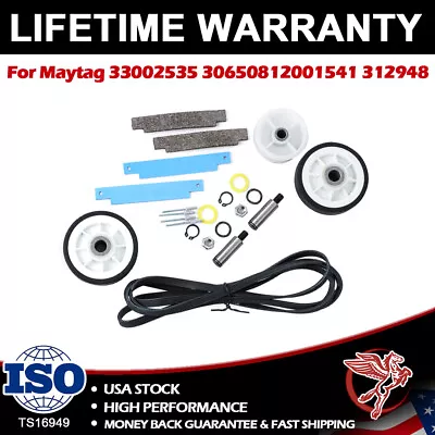 Dryer Maintenance Kit For Maytag Kenmore 33002535 306508 12001541 Belt Roller • $28.59