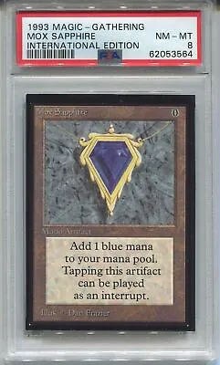 MTG Magic The Gathering International Edition Card Mox Sapphire PSA 8 • $2091.76