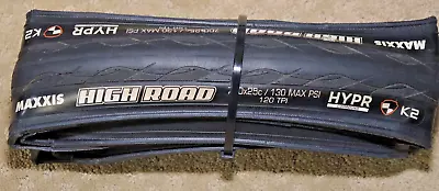 Maxxis High Road Tubeless Ready Clincher Road Bike Tire HYPR Black 700 X 25 • $21.95