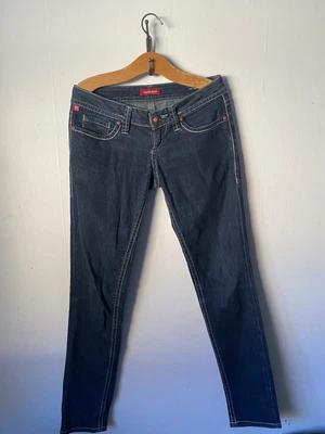 £29.90 • Buy Vintage Indian Rose Jeans Blue Elastane Cotton Long Woman Size 27