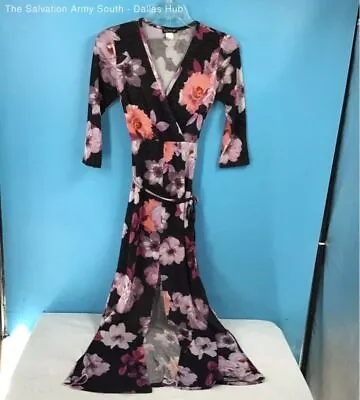 VENUS Womens Glittered Floral Long Dress On Black Size Small NWT • $9.99