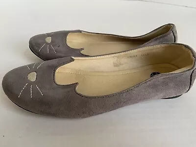 Tuk Faux Suede Cat Loafers Flats Womens Shoes Gray Retro Sz 8 M Indie Boho • $30