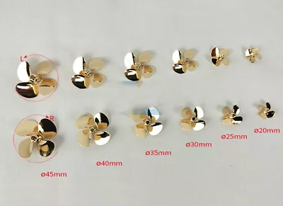 High-Quality Metal Propellers - 4 Blades For Ship Models & DIY - Multiple Sizes • $25