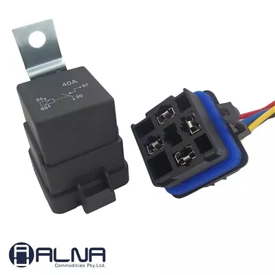 Relay 4 Pin 12V 40AMP Diode Protected Bracket Weatherproof Harness Heavy Duty • $19.95