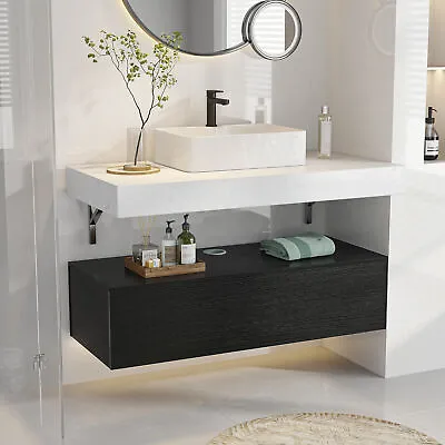 Bathroom Vanity With Ceramic Basin Sink 39 Inch Wall Mounted Storage Cabinet • $341.99
