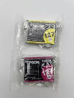 Genuine Epson YELLOW & MAGENTA Ink Cartridges Expired T1273 & T1274 • $12.99