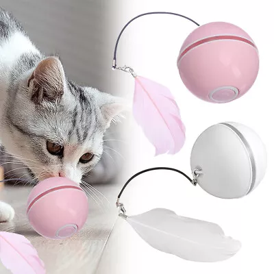 LED Wicked Ball Interactive Cat Toys Cat Rechargeable Automatic Cat Toy Indoor • £7.79