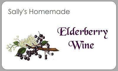 Elderberry Wine Labels Homemade Homebrew Gift Stickers For Bottles • £2.70