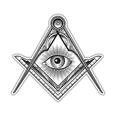 Freemason Mason Masonic Sticker Illuminati Eye Vinyl Decal All Seeing Eye Wall • $14.99