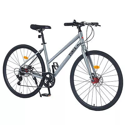 7 Speed Hybrid Bike Disc Brake 700C Road Bike For Men Women's City Bicycle • $232.40