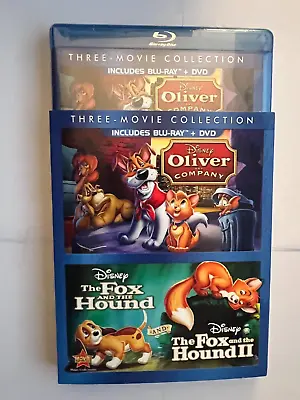 Oliver & Co The Fox & The Hound & Fox & The Hound Ll (Blu-ray) W/Slipcover • $21.24