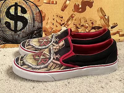 Vans X Slayer Classic Slip-On Metallica Anthrax US 10.5 Wmn 12 Pre-Owned • $249.99