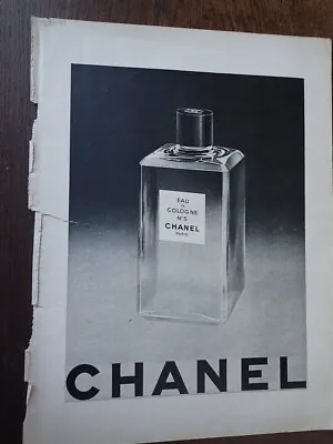 CHANEL Eau De Cologne N°5 + BANANA Paper Advertising FRANCE ILLUSTRATION 1951 • £7.23