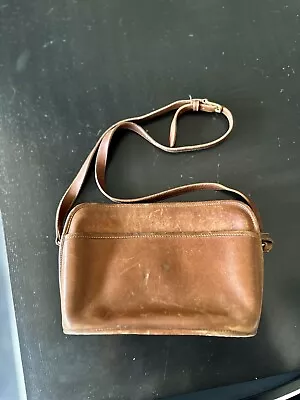 Vintage Coach Brown Leather Zip Satchel 9233 Made In USA • $60