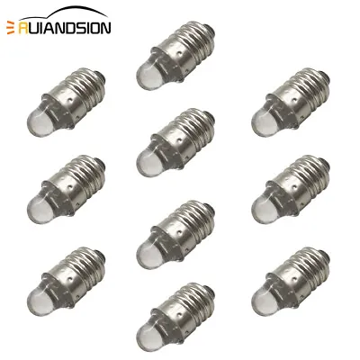 10PCS White Torch Replace Lamp LED Bulb DC 3V Volt White MES Screw E10 1447 • $13.99